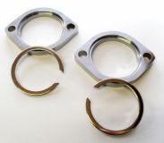 2x Kr�mmerflansch Auspuff chrom mit Sicherungsring